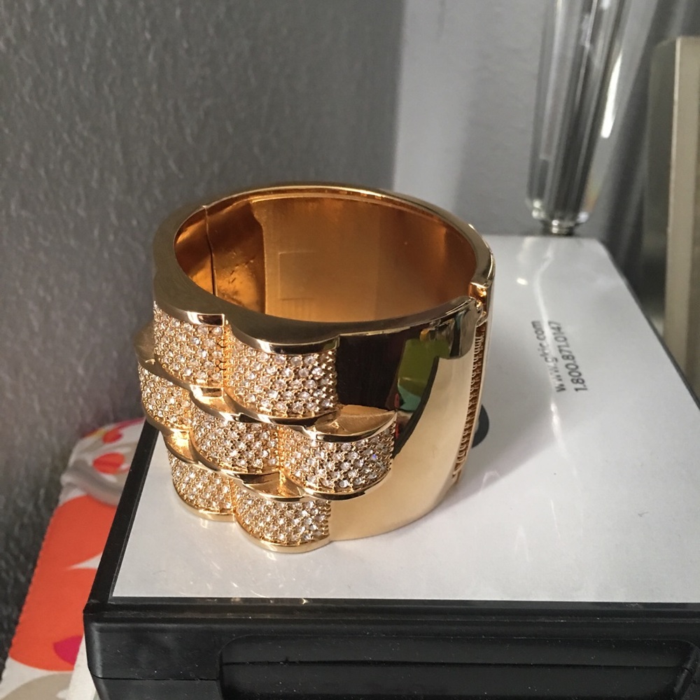 Gold Cuff Bracelet - Picture 5 of 7